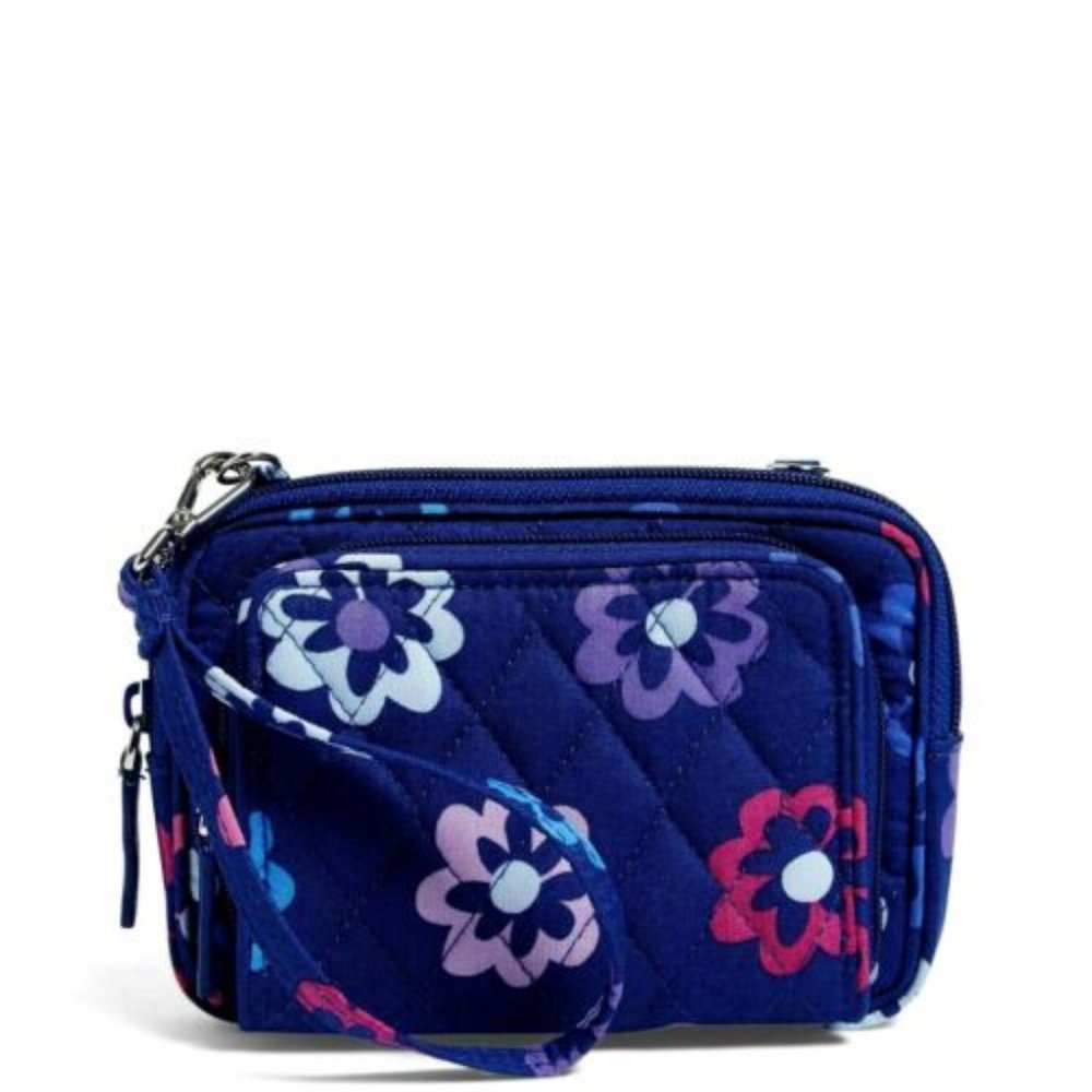 Vera Bradley On the Square Wristlet Crossbody in Ellie Flowers NWT $58 Retail